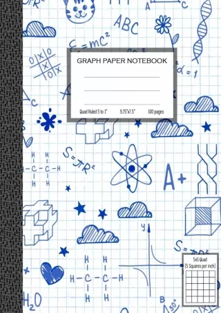 EBOOK Graph Paper Notebook Quad Ruled 5 squares per inch Math and Science