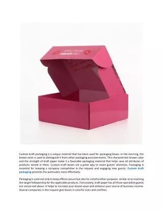 custom kraft packaging is a unique material that