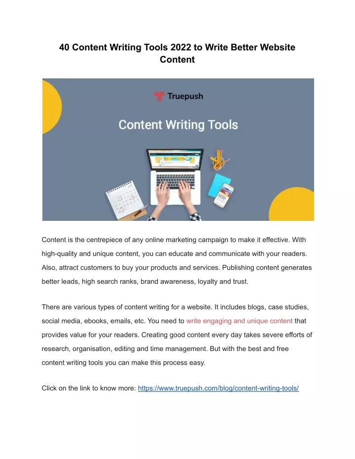 40 content writing tools 2022 to write better