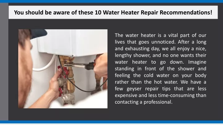 you should be aware of these 10 water heater