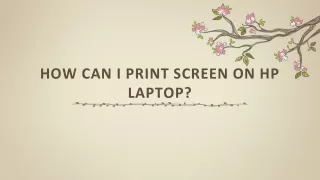 How can I print screen on HP Laptop_