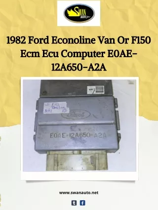 1982 Ford Econoline Van Or F150 Ecm Ecu Computer E0AE-12A650-A2A