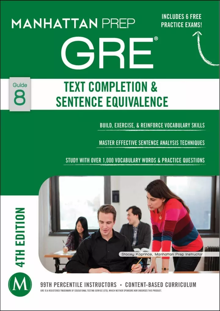 PPT - EPUB GRE Text Completion Sentence Equivalence Manhattan Prep GRE ...