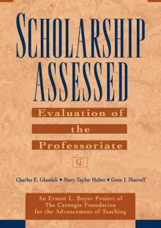 READ Scholarship Assessed Evaluation of the Professoriate