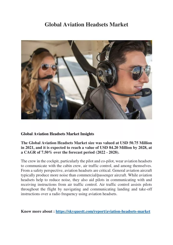 global aviation headsets market