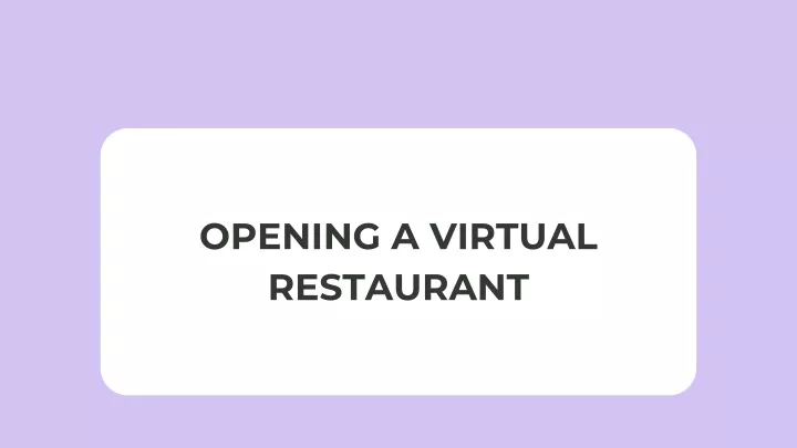 opening a virtual restaurant