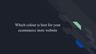 Which colour is best for your ecommerce store website