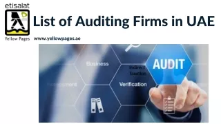 List of Auditing Firms in UAE