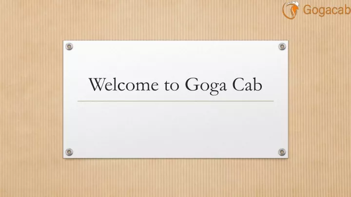 welcome to goga cab