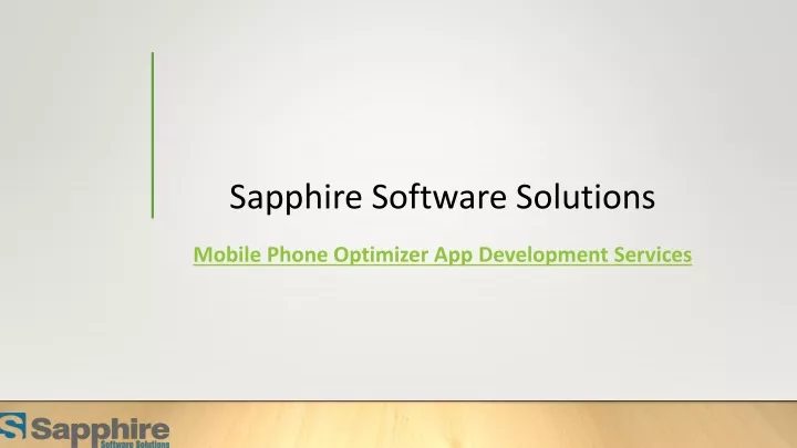 sapphire software solutions