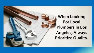 when looking for local plumbers in los angeles