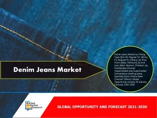 Denim Jeans Market Expected to Reach $88.1 Billion by 2030