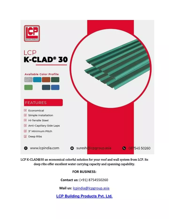 lcp k lcp k clad 30 an economical colorful