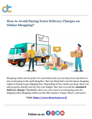 How to Avoid Paying Extra Delivery Charge on Online Shopping