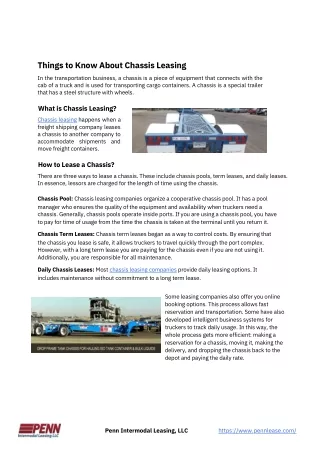 Things to Know About Chassis Leasing - Penn Lease.pdf