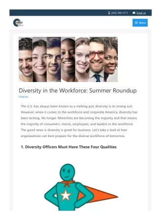Diversity in the Workforce Summer Roundup