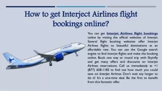 Interject Airlines flight bookings online