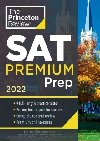 READING Princeton Review SAT Premium Prep 2022 9 Practice Tests  Review
