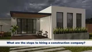 what are the steps to hiring a construction