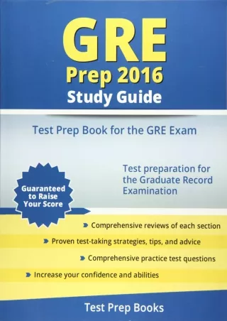 READING GRE Prep 2016 Study Guide Test Prep Book for the GRE Exam