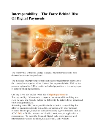 interoperability the force behind rise of digital