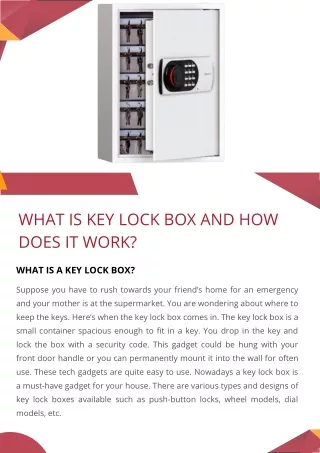 what is key lock box and how does it work