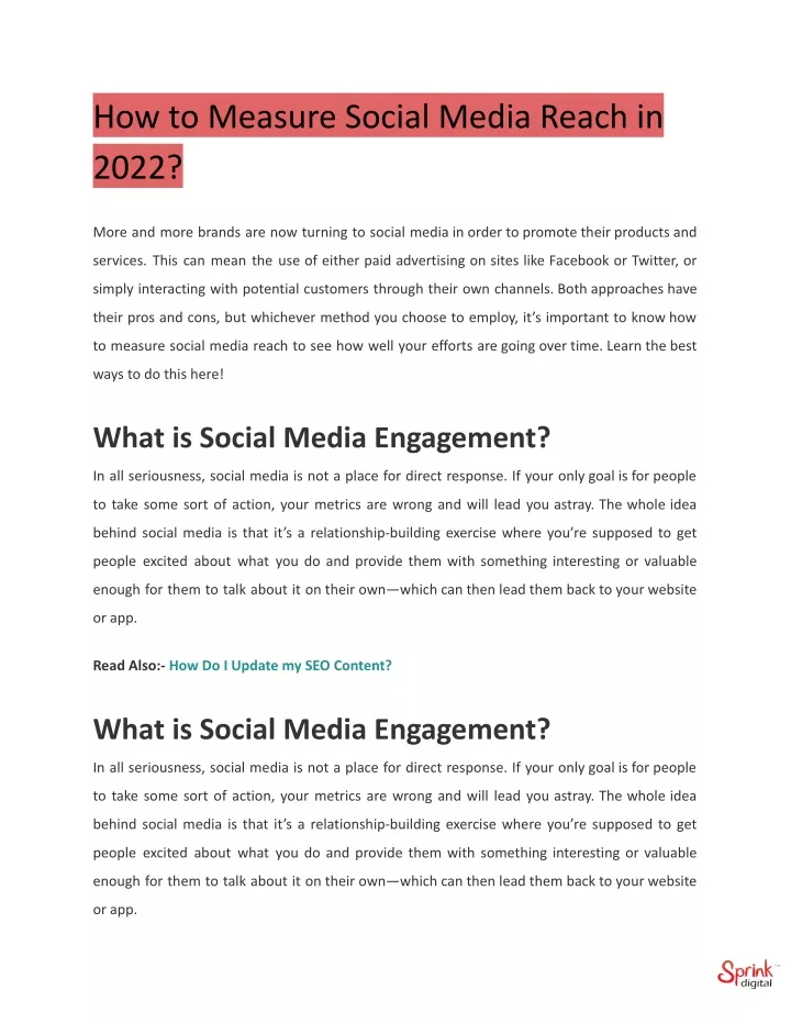 how to measure social media reach in 2022