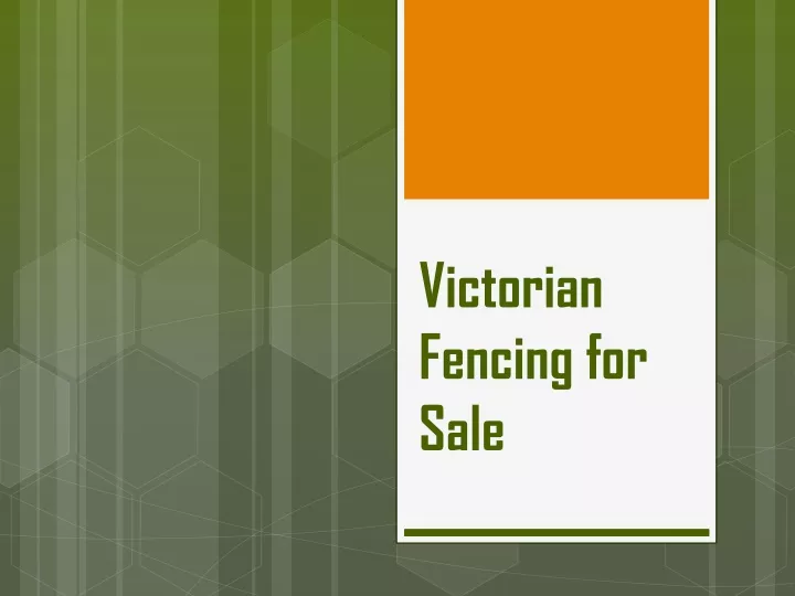 victorian fencing for sale