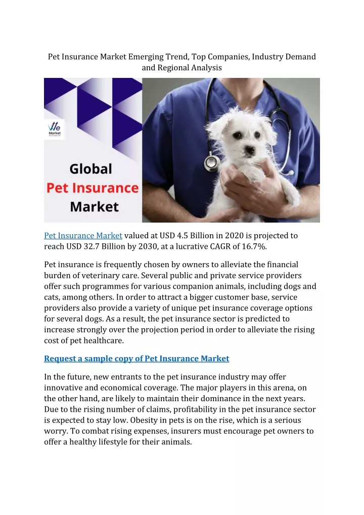 pet insurance market emerging trend top companies