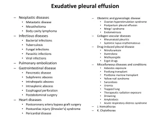 exudative pleural effusion