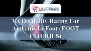 VA Disability Rating For Arthritis In Foot (FOOT INJURIES)