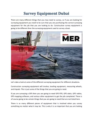 survey equipment dubai