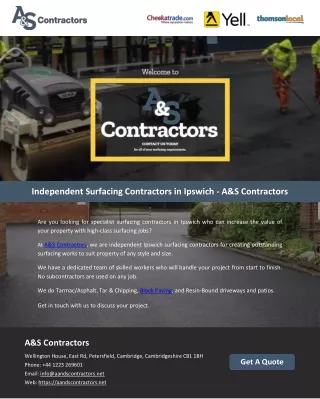 Independent Surfacing Contractors in Ipswich - A&S Contractors