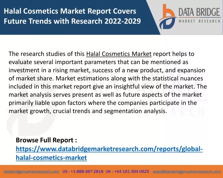 halal cosmetics market report covers future