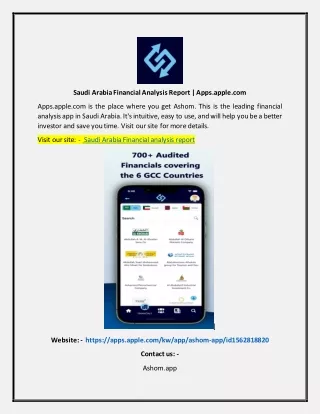 Saudi Arabia Financial Analysis Report  Apps.apple