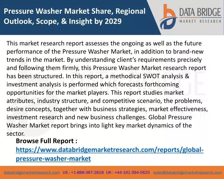 pressure washer market share regional outlook