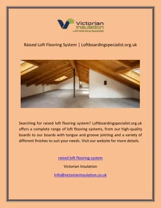 raised loft flooring system