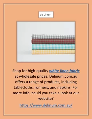 shop for high quality white linen fabric