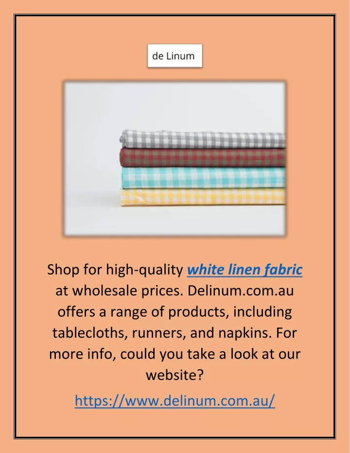 shop for high quality white linen fabric