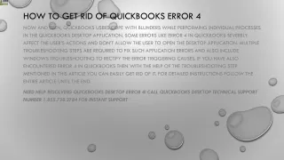 how to get rid of quickbooks error 4