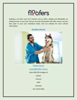 Cat Sitters Near Me  Floofers.com.au