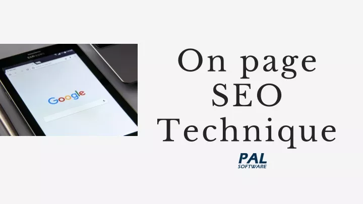 on page seo technique
