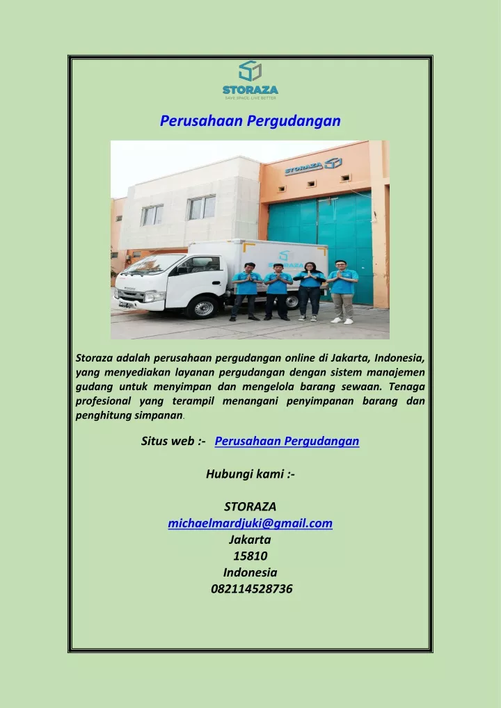 perusahaan pergudangan