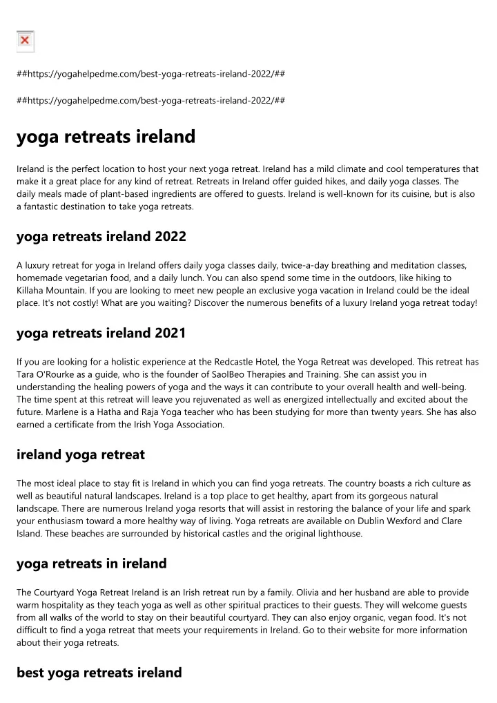 https yogahelpedme com best yoga retreats ireland
