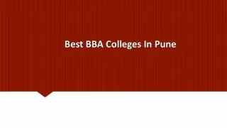 best bba colleges in pune