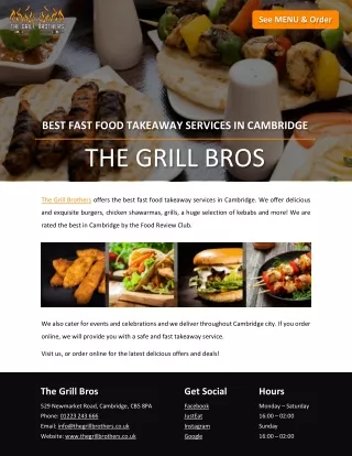 BEST FAST FOOD TAKEAWAY SERVICES IN CAMBRIDGE