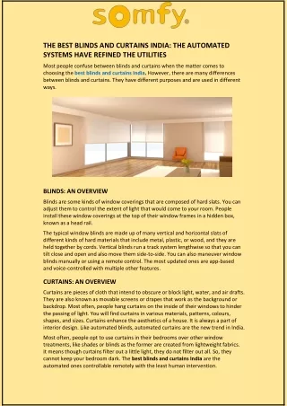 the best blinds and curtains india the automated