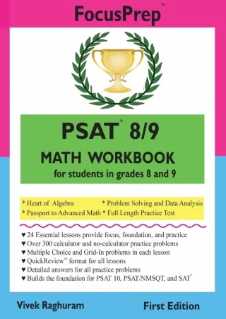 EPUB PSAT 8 9 MATH Workbook for students in grades 8 and 9  FocusPrep
