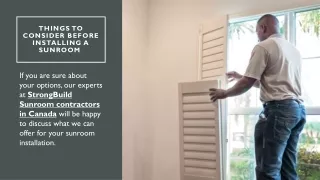 things to consider before installing a sunroom
