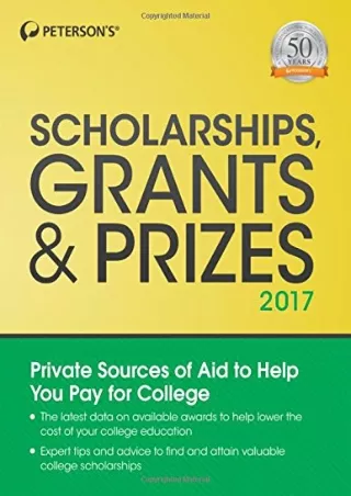 EPUB Scholarships Grants  Prizes 2017 Peterson s Scholarships Grants